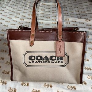 Coach Field Tote 30 with Coach Badge